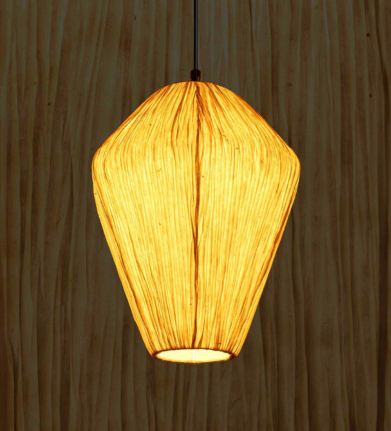 ORONYO-MRINAL | Handcrafted Pendant Lamp | E27 holder } with Bulb | RIPPL Lighting